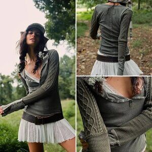 Free People Twisted Cable Cuff Thermal